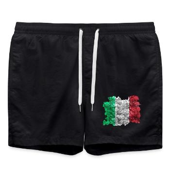 Italie Vintage Drapeau - Short de bain - noir - Devant - AI Model Male 185 light (185cm)