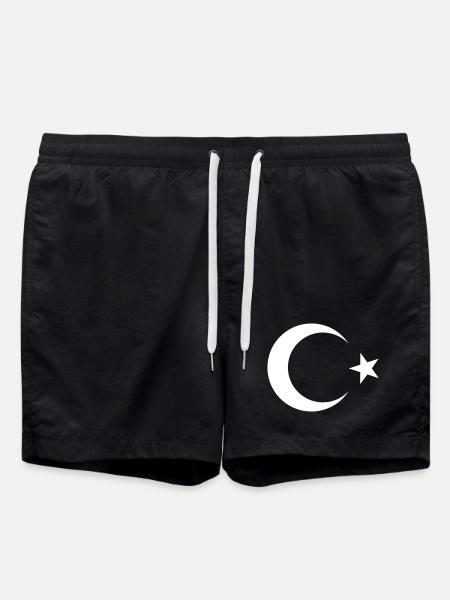 Turkey Flag Türkiye - Swim Trunks - black