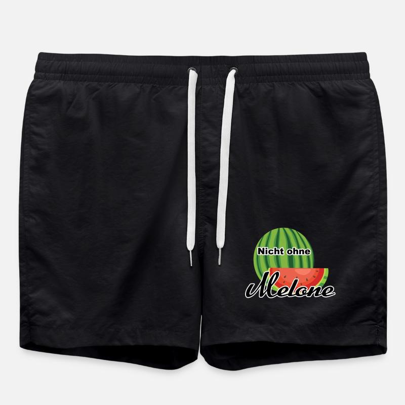 Melone Wassermelone Somme - Badeshorts - Schwarz
