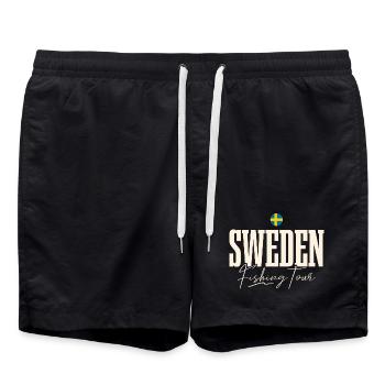 Sweden Fishing Tour - Swim Trunks - black - Front - AI Model Male 185 light (185cm)
