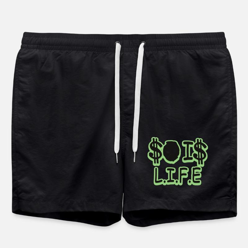 That's life - Swim Trunks - black