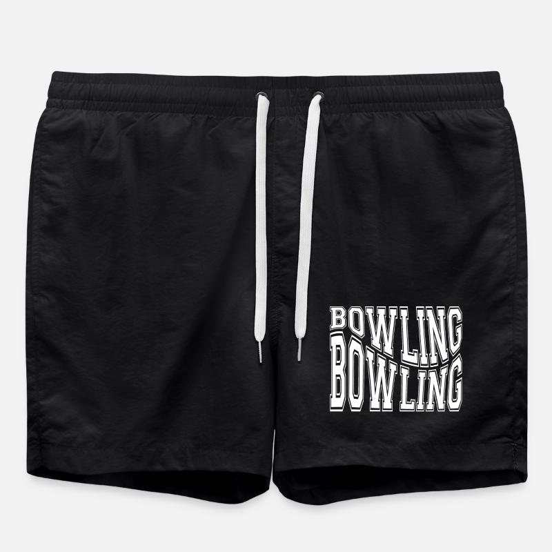 Bowling, Bowling Fan, Bowling - Swim Trunks - black