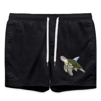 Turtle Shark Fin - Swim Trunks - black - Front - AI Model Male 185 light (185cm)