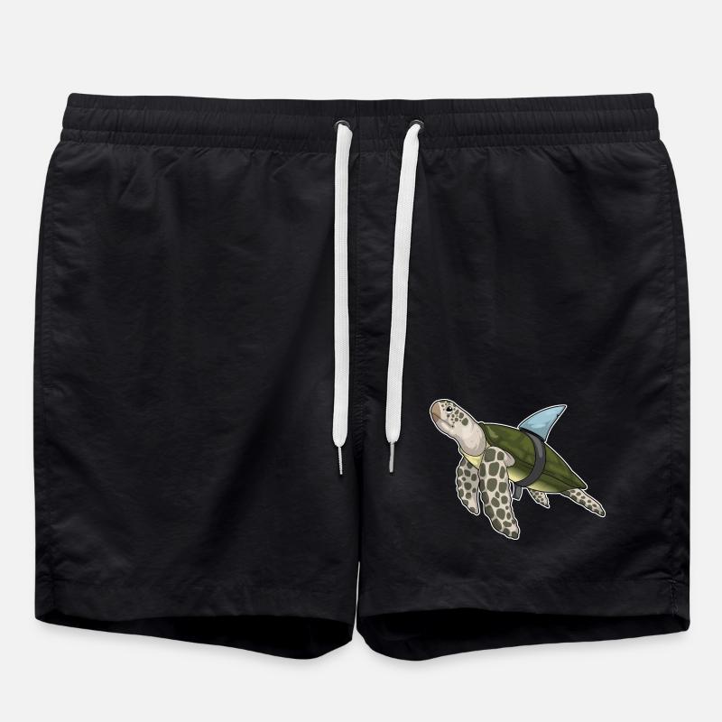 Turtle Shark Fin - Swim Trunks - black