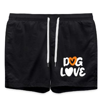 Chien Amour Chiens Cœur Animaux Animaux Maître Fan - Short de bain - noir - Devant - AI Model Male 185 light (185cm)