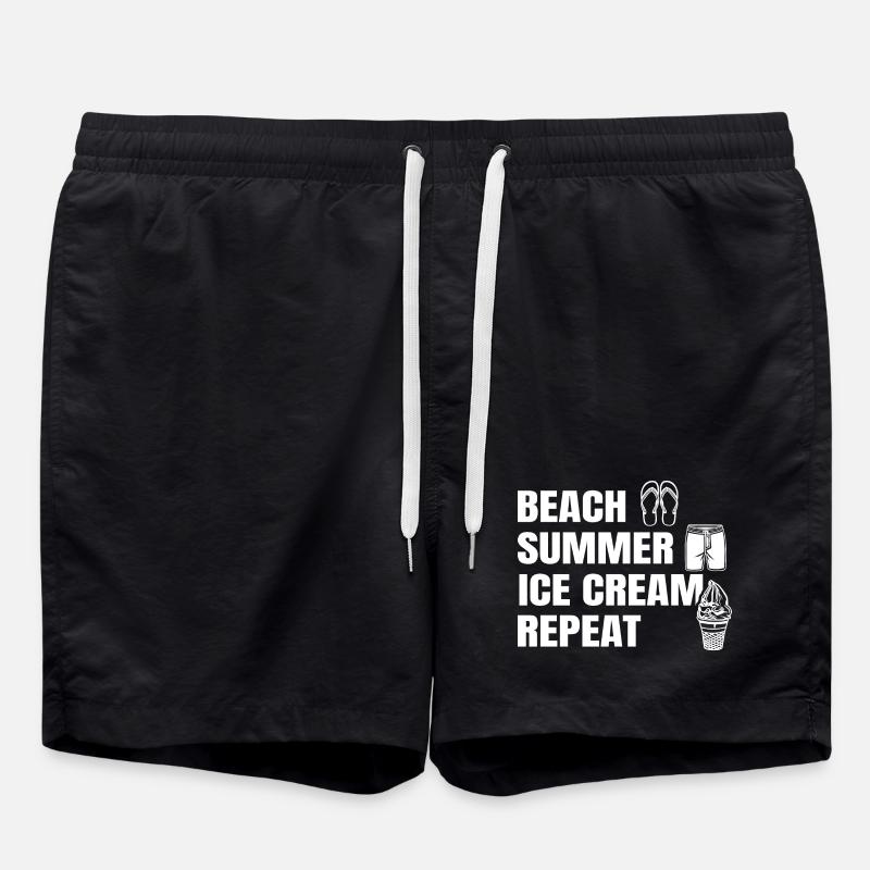 Dicton amateur de crème glacée - Short de bain - noir
