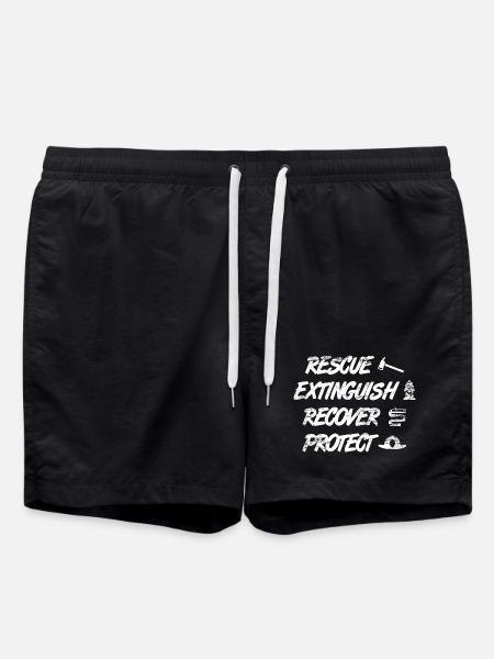 Dicton de pompier - Short de bain - noir