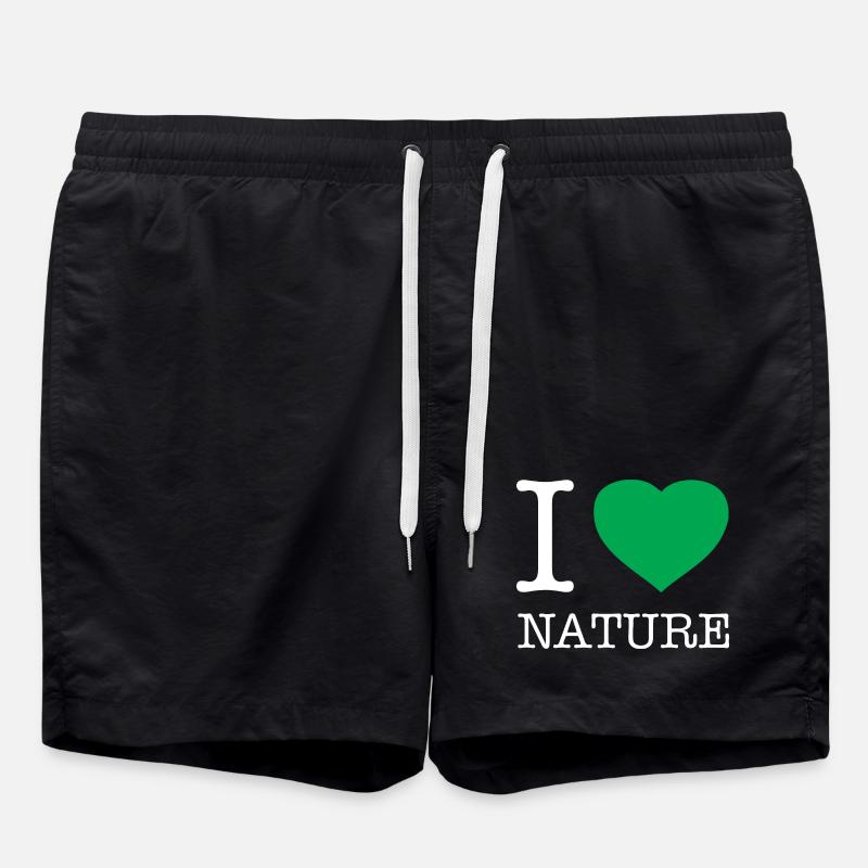 J’AIME LA NATURE - Short de bain - noir
