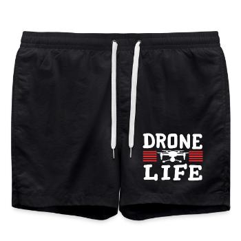 Drohnenpilot RC FPV Quadrocopter - Badeshorts - Schwarz - Vorne - AI Model Male 185 light (185cm)