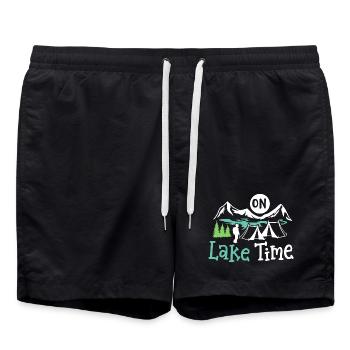 See Camping Zelten - Badeshorts - Schwarz - Vorne - AI Model Male 185 light (185cm)