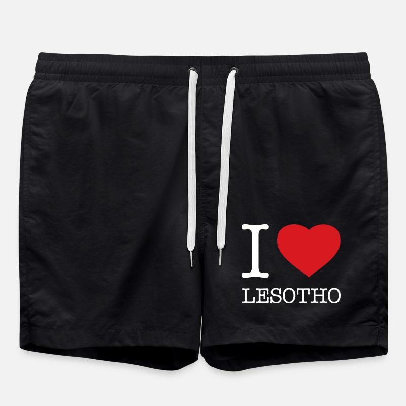 I LOVE LESOTHO - Swim Trunks - black