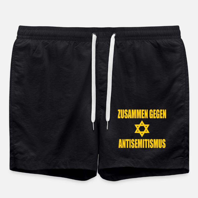 zusammen gegen antisemitismus - Badeshorts - Schwarz