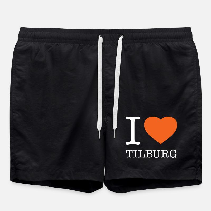I LOVE TILBURG - Swim Trunks - black