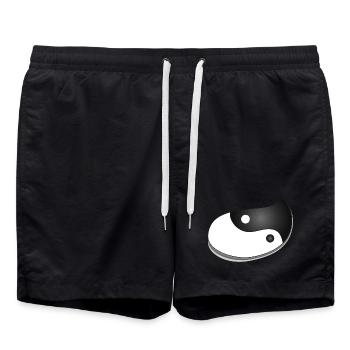 Symbole Yin-Yang en forme de goutte d’eau – Balance Design - Short de bain - noir - Devant - AI Model Male 185 light (185cm)