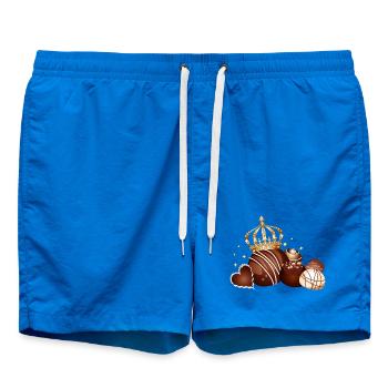 Pralinés au chocolat fin ornés de couronnes dorées - Short de bain - cobalt blue - Devant