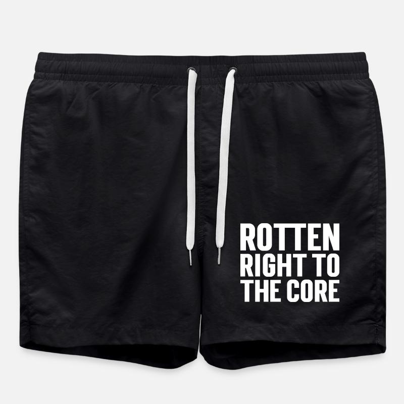 Black & White Abstract Urban Design - Swim Trunks - black
