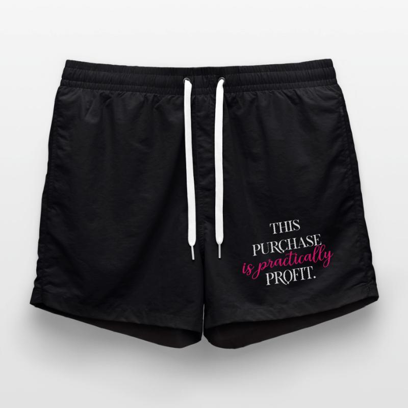 This Purchase Is Practically Profit Funny Math	 Swim Trunks