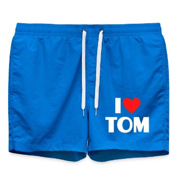 J'aime Tom Red Heart, fan du nom romantique - Short de bain - cobalt blue - Devant