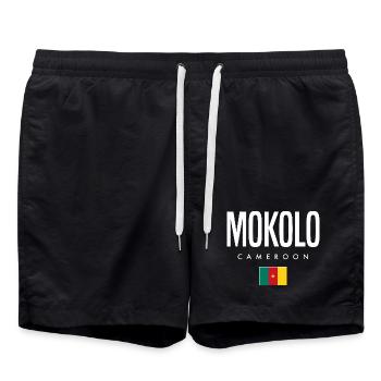 Mokolo Kamerun Kameruner - Badeshorts - Schwarz - Vorne - AI Model Male 185 light (185cm)