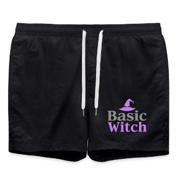 Basic Witch Halloween Saying Quote - Swim Trunks - black - Front - AI Model Male 185 light (185cm)