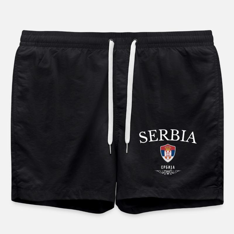 Orgueil serbe, né en Serbie - Short de bain - noir