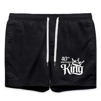 Roi du 40e anniversaire - Short de bain - noir - Devant - AI Model Male 185 light (185cm)