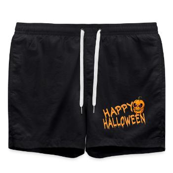 Halloween Citrouille Joyeux halloween - Short de bain - noir - Devant - AI Model Male 185 light (185cm)