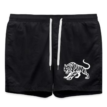 Niveau d’animal tigre - Short de bain - noir - Devant - AI Model Male 185 light (185cm)