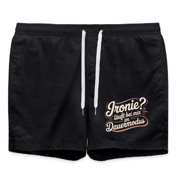 Irony? Runs in continuous mode for me - Swim Trunks - black - Front - AI Model Male 185 light (185cm)
