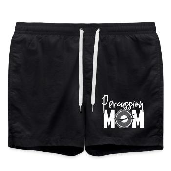 Percussion Maman Groupe Fête des Mères Cadeau Drumline Maman - Short de bain - noir - Devant - AI Model Male 185 light (185cm)