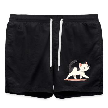 Cat - Swim Trunks - black - Front - AI Model Male 185 light (185cm)