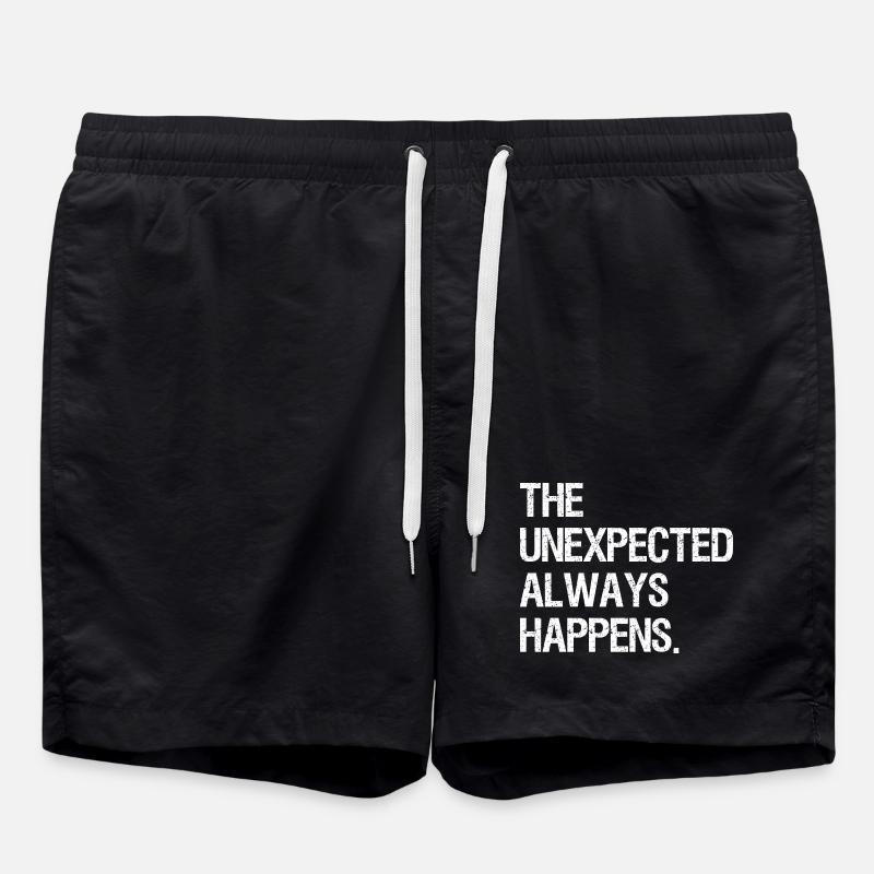 Das Unerwartete passiert immer - Badeshorts - Schwarz