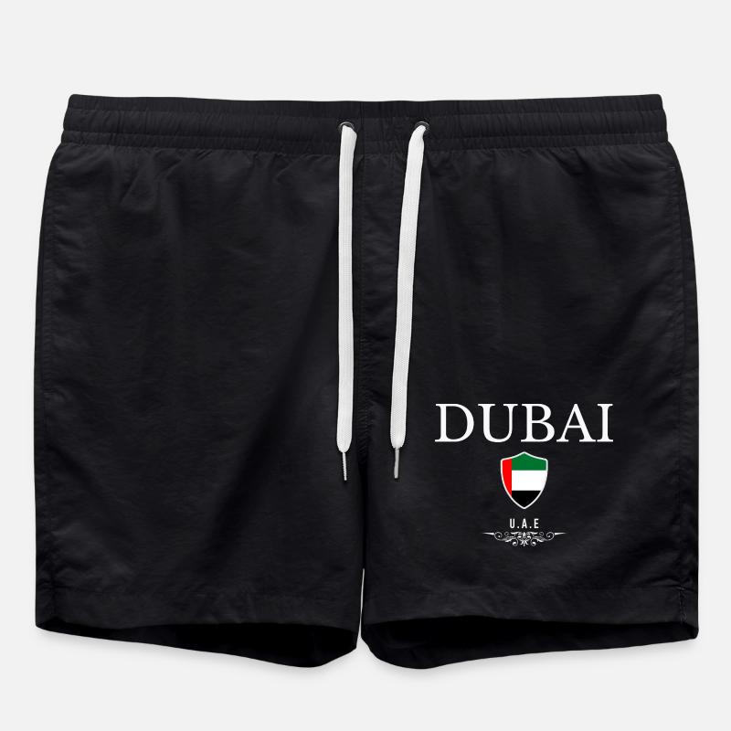 Souvenir Dubaï, j’adore Dubaï - Short de bain - noir