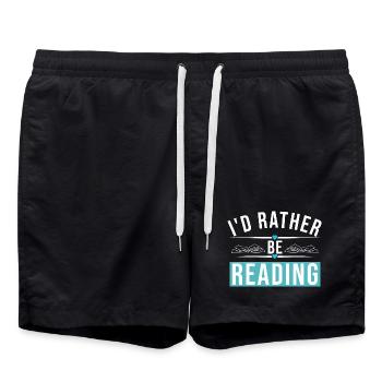 JE PRÉFÈRE LIRE - Short de bain - noir - Devant - AI Model Male 185 light (185cm)