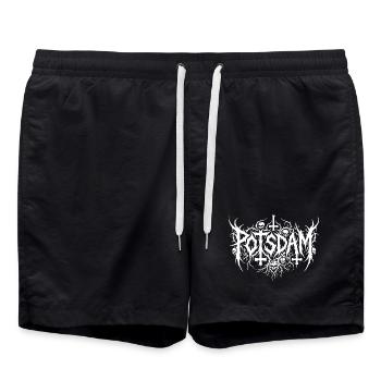 Art Black Metal préféré de la ville de Potsdam - Short de bain - noir - Devant - AI Model Male 185 light (185cm)