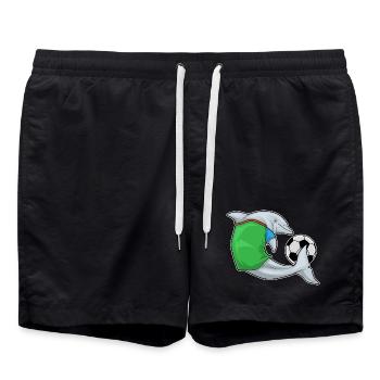 Dolphin Soccer Player Soccer Sports - Swim Trunks - black - Front - AI Model Male 185 light (185cm)