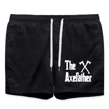 Logo de croix Axefather avec haches - Short de bain - noir - Devant - AI Model Male 185 light (185cm)
