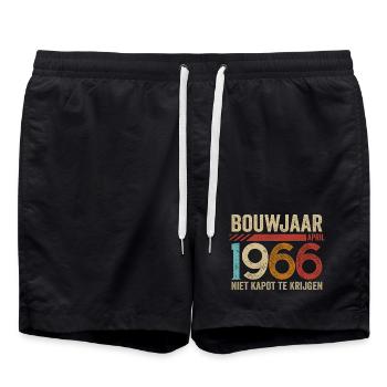Bouwjaar april 1966 niet kapot te krijgen - Swim Trunks - black - Front - AI Model Male 185 light (185cm)