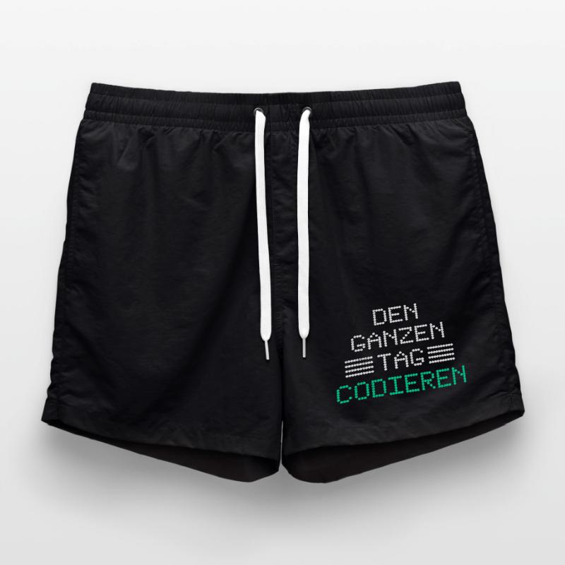 Nerd Computer CODING ALL DAY FUNNY Swim Trunks
