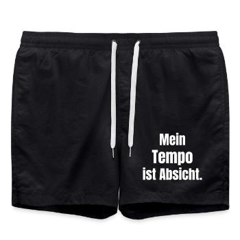 Mon rythme est volontaire - Short de bain - noir - Devant - AI Model Male 185 light (185cm)