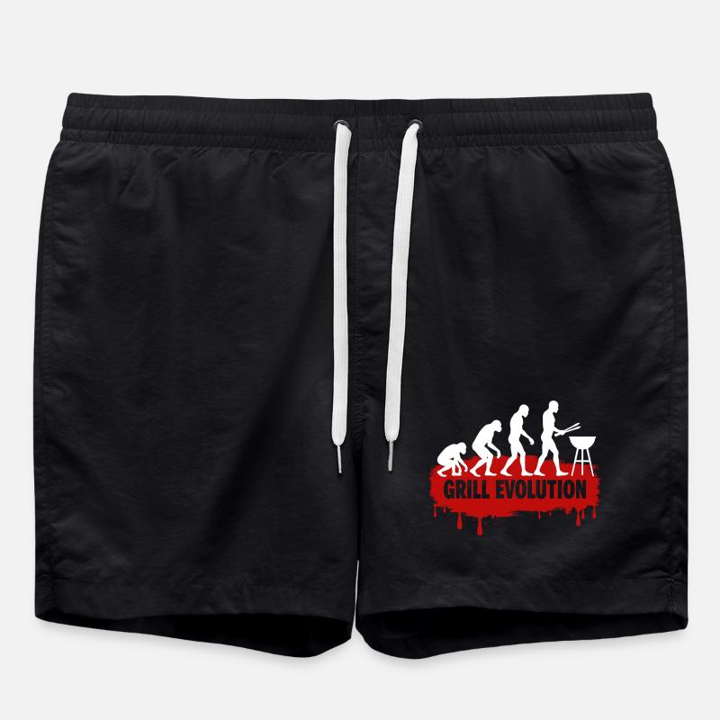 Grill Evolution Funny Grill Master Saying - Swim Trunks - black