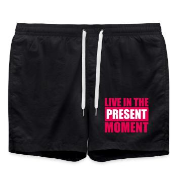Vivre dans l’instant Pleine conscience de la présence - Short de bain - noir - Devant - AI Model Male 185 light (185cm)