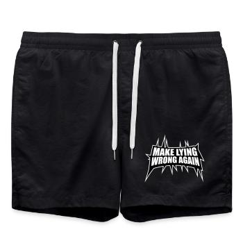 Déclaration politique pour mentir encore une fois - Short de bain - noir - Devant - AI Model Male 185 light (185cm)