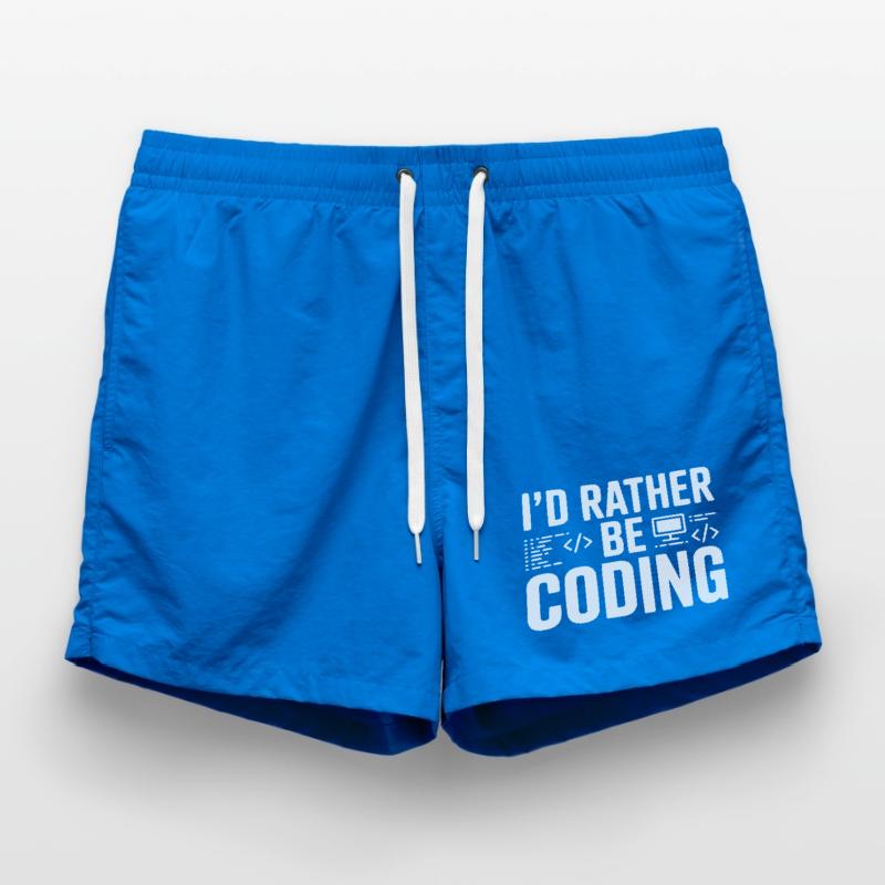 I'd Rather Be Coding Swim Trunks