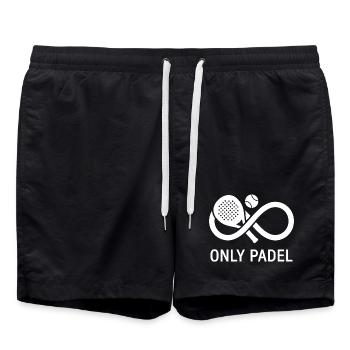 Only Padel Sport Passion Lifestyle Look - Swim Trunks - black - Front - AI Model Male 185 light (185cm)