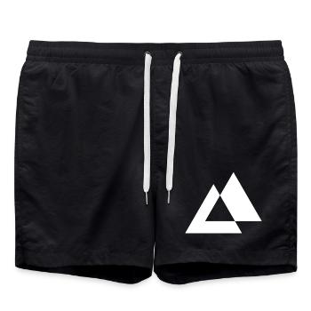 Conception des triangles géométriques - Short de bain - noir - Devant - AI Model Male 185 light (185cm)