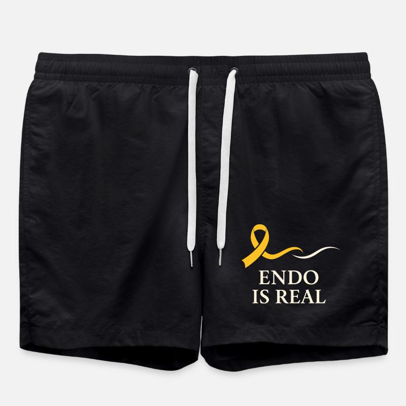 Endometriosis awareness Endo Warrior - Swim Trunks - black