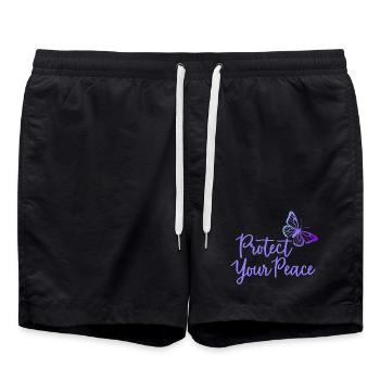 Protect Your Peace Butterfly Inner Peace - Swim Trunks - black - Front - AI Model Male 185 light (185cm)