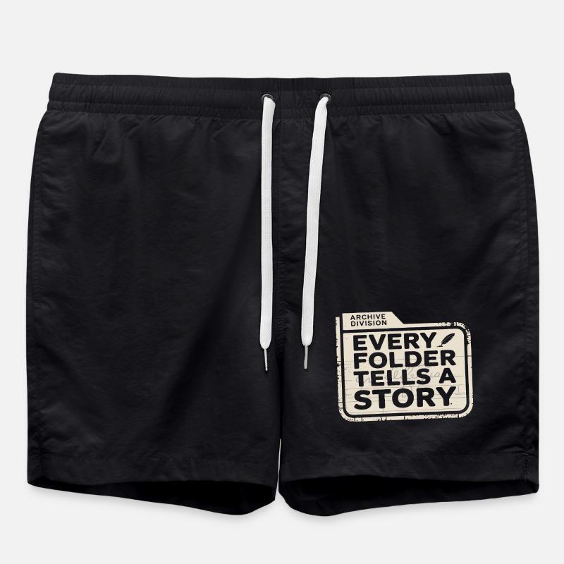 Every Folder Tells a Story - Swim Trunks - black