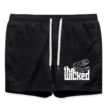 Skull Logo - dark collection - Badeshorts - Schwarz - Vorne - AI Model Male 185 light (185cm)
